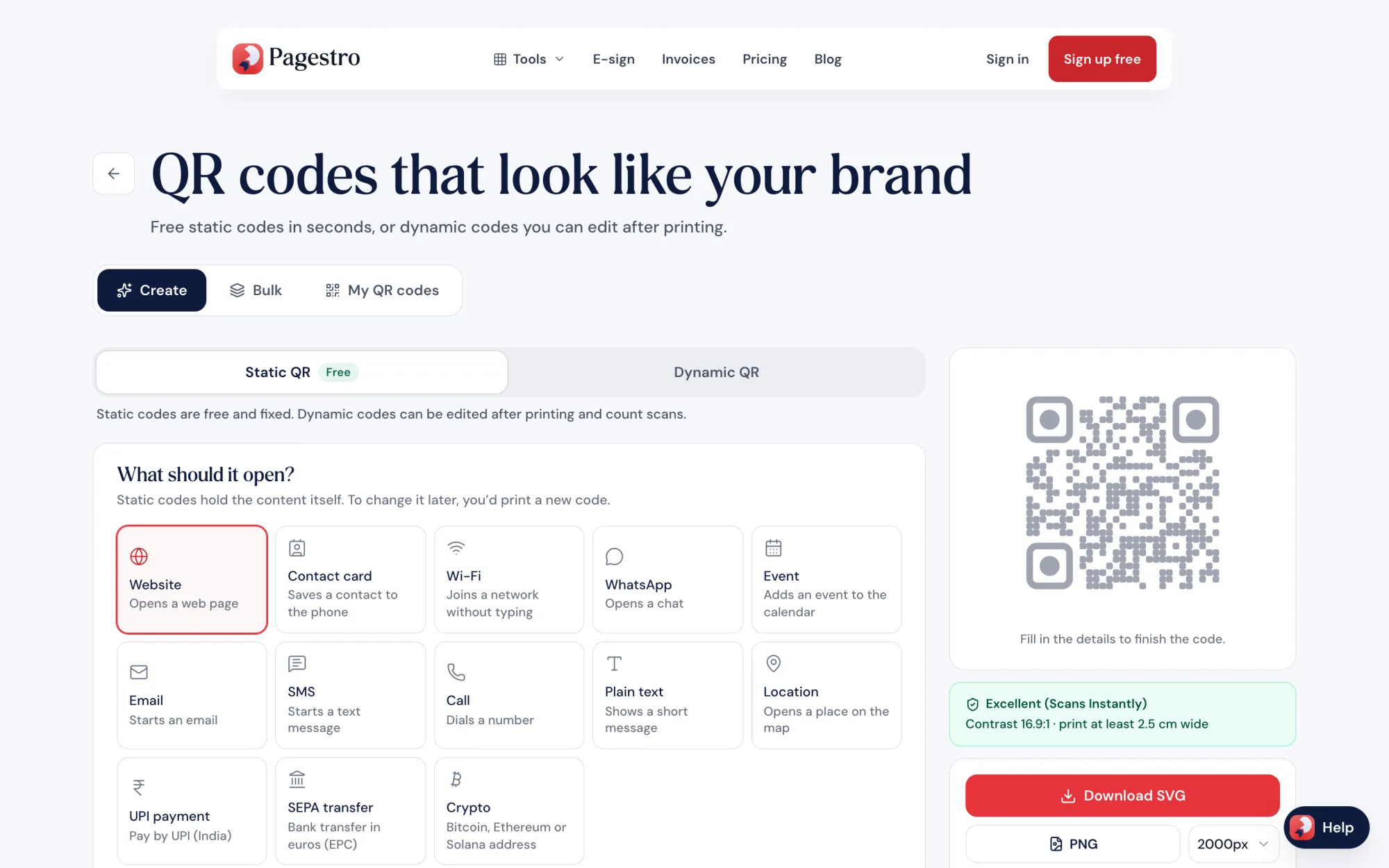 QR codes you can change after printing