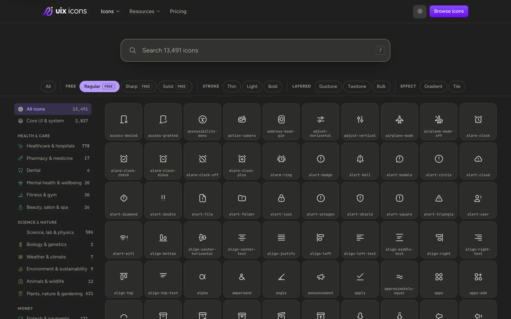 Search the whole library