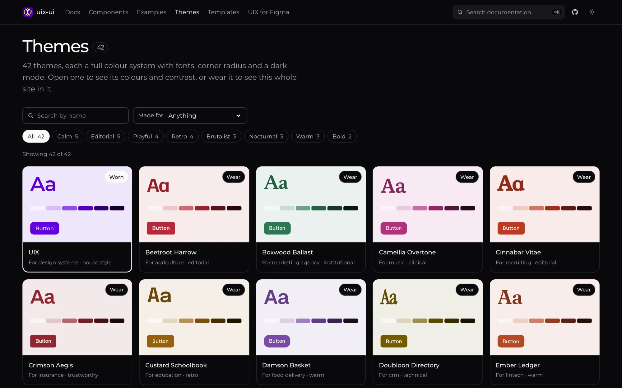 42 themes, one file each